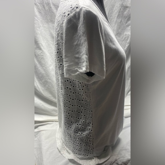 Vineyard Vines White Eyelet Top XS Oversized - Picture 3 of 6